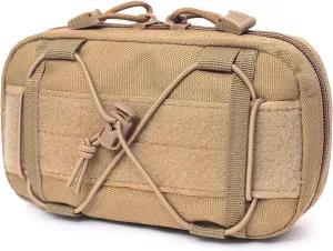 Tactical Molle Horizontal Admin Pouch Compact 1000D Utility EDC Tool Bag with Shoulder Strap