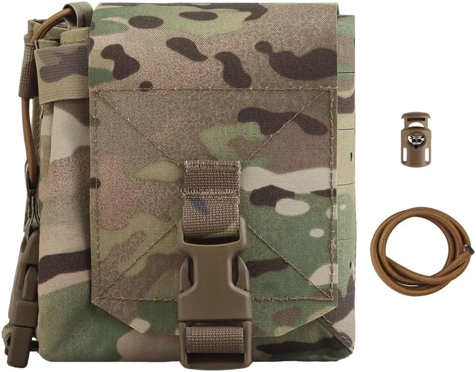 Tactical Multi-Purpose Sub Pouch, Walkie Talkie Carry Radio 5.56 Magazine Holder Tool Utility Bag Hunting Vest Accessories