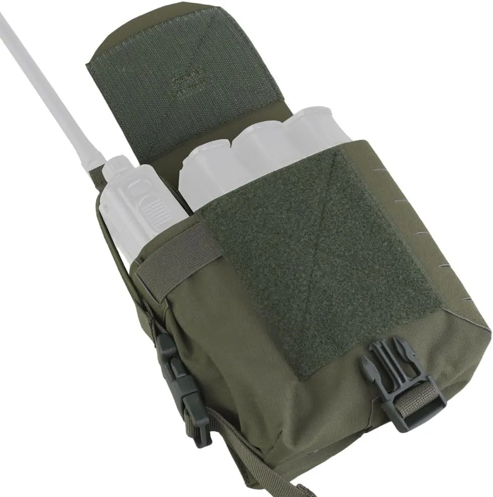 Tactical Multi-Purpose Sub Pouch, Walkie Talkie Carry Radio 5.56 Magazine Holder Tool Utility Bag Hunting Vest Accessories
