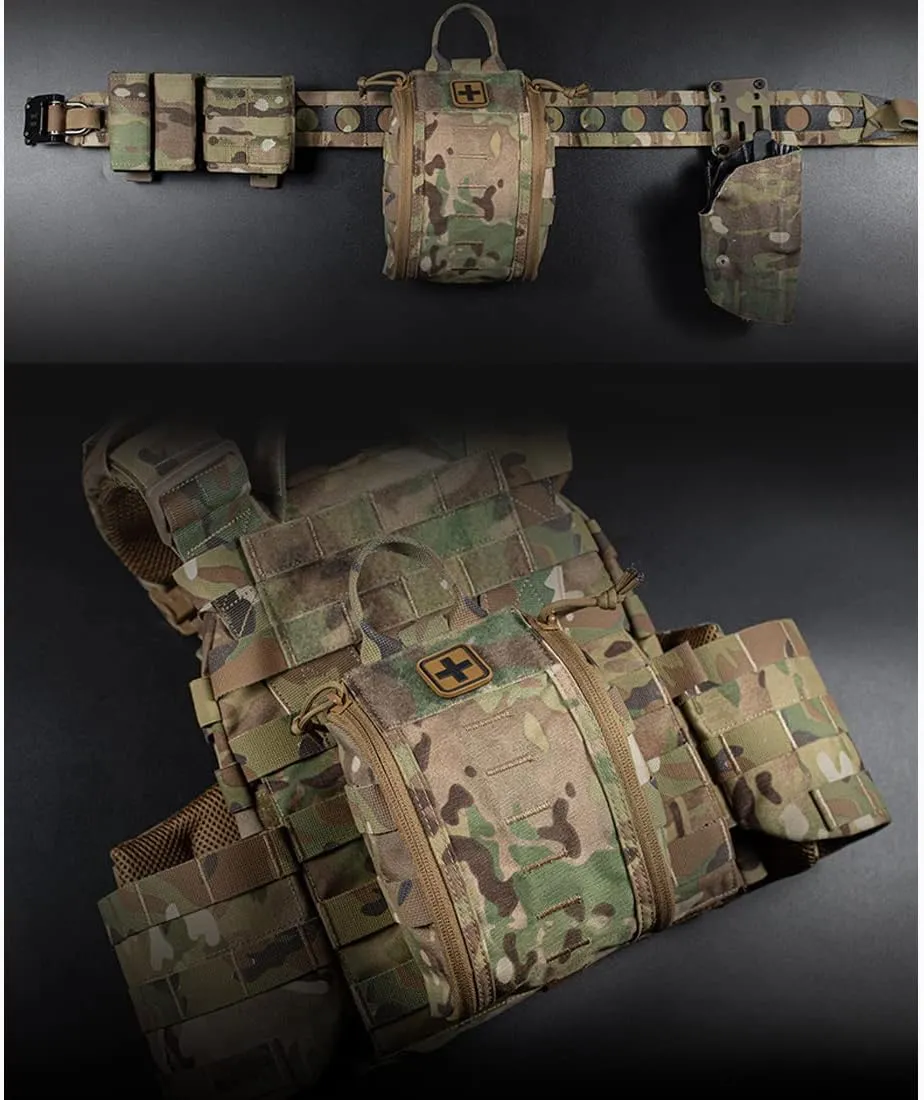 Tactical Rip-Away MOLLE First Aid Pouch Storage Pocket Bag Dump Pouch EMT IFAK Trauma Pouch