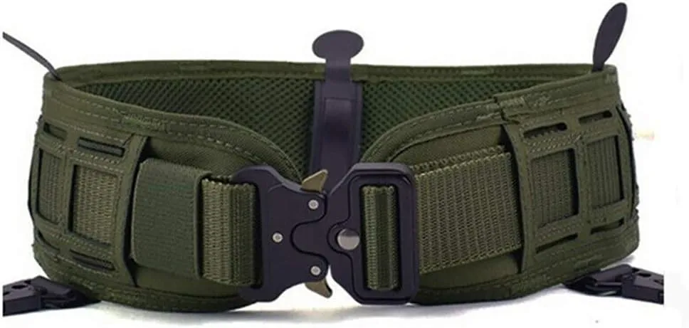 Tactical Waist Belt Set Slim Battle Belt & Inner Belt Laser Cut Girdle