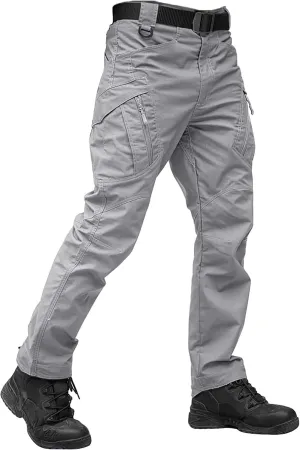 TACVASEN Men's Tactical Pants 9 Pockets Cargo Hiking Pants Lightweight Work Pants for Men Construction Water Resistant