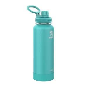 Takeya 40 oz CP Signature Pickleball Stainless Steel Insulated Water Bottle with Choice of Lid, Dropshot Teal