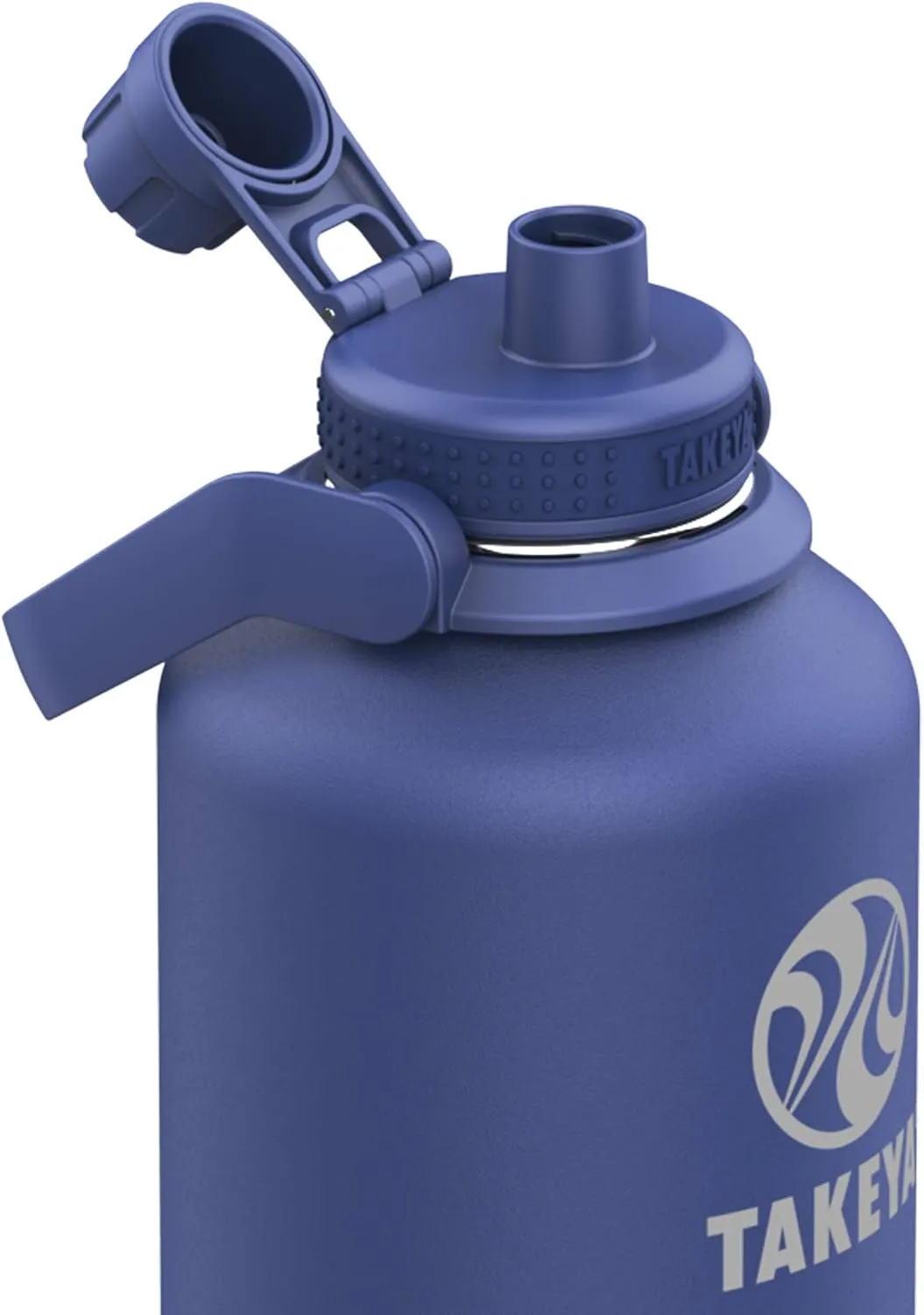 Takeya 885395530055 Actives Pickleball Insulated Stainless Steel Bottle, Spout Lid Rally Blue 40oz