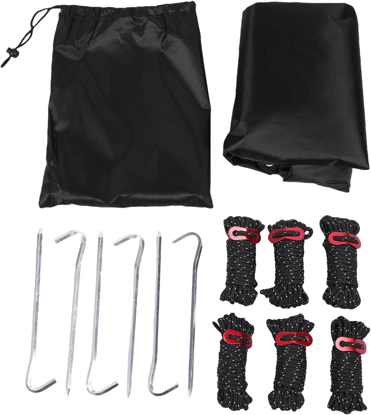 Talp, Rain Proof Curtain Curtain Portable Tent with Nails on The Ground Wind Proof Ropes for Open All (S)