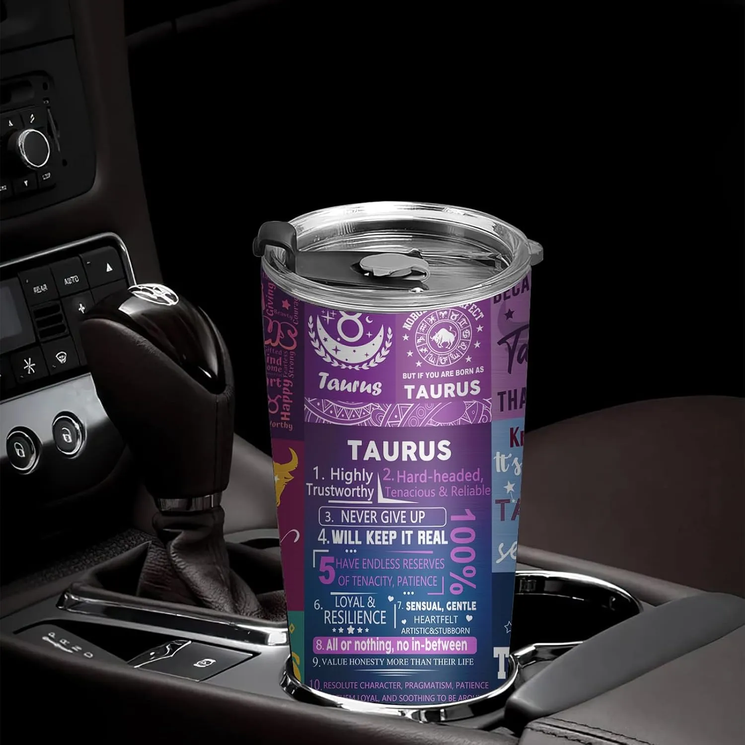 Taurus Gifts for Women,Taurus Birthday Gifts Tumbler,Zodiac Taurus Cup, Astrology Gothic Witchy Gifts Constellation Insulated Tumbler With Lid Coffee Mug 20 OZ