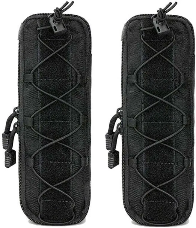 TEAMWILL 2PCS Tactical Pouch Military Knife Sheath Waist Pack EDC Tool Flashlight Holder