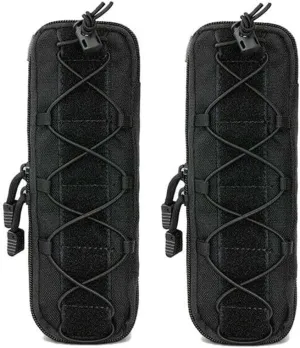 TEAMWILL 2PCS Tactical Pouch Military Knife Sheath Waist Pack EDC Tool Flashlight Holder