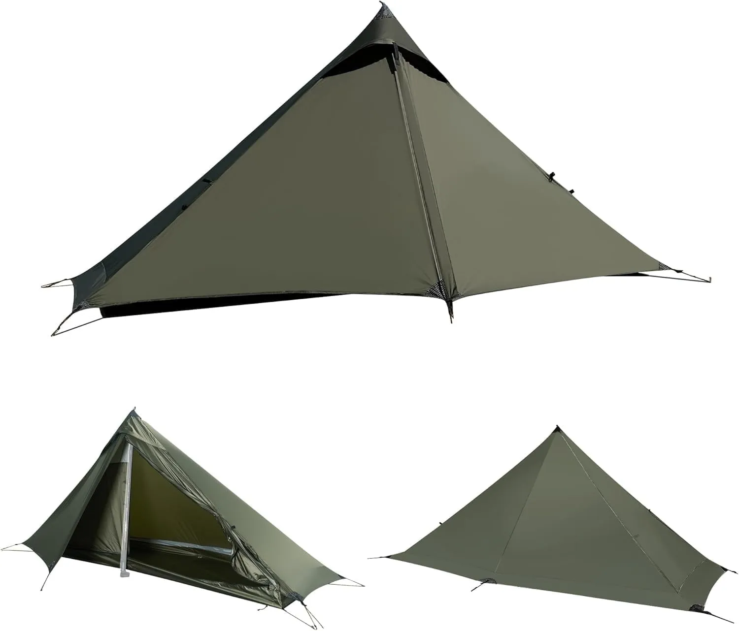 TENPLAY Ultralight Trekking Pole Tent,1 Person,Backpacking Camping Tent, Waterproof 5000mm,Easy Setup,Shelter for Camping Hiking