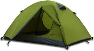 Tent 2 Person Ultralight Double Layer Aluminum Poles Waterproof Windproof Camping Tent Beach Tent (Color : 2 Person Blue) (2 Person Red One Size) (3 P