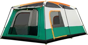 Tent-8-Person-Camping-Tents, Windproof Family Tent,with 3 Doors 1 Windows,Double Layer,with Carry Bag,for All Seasons