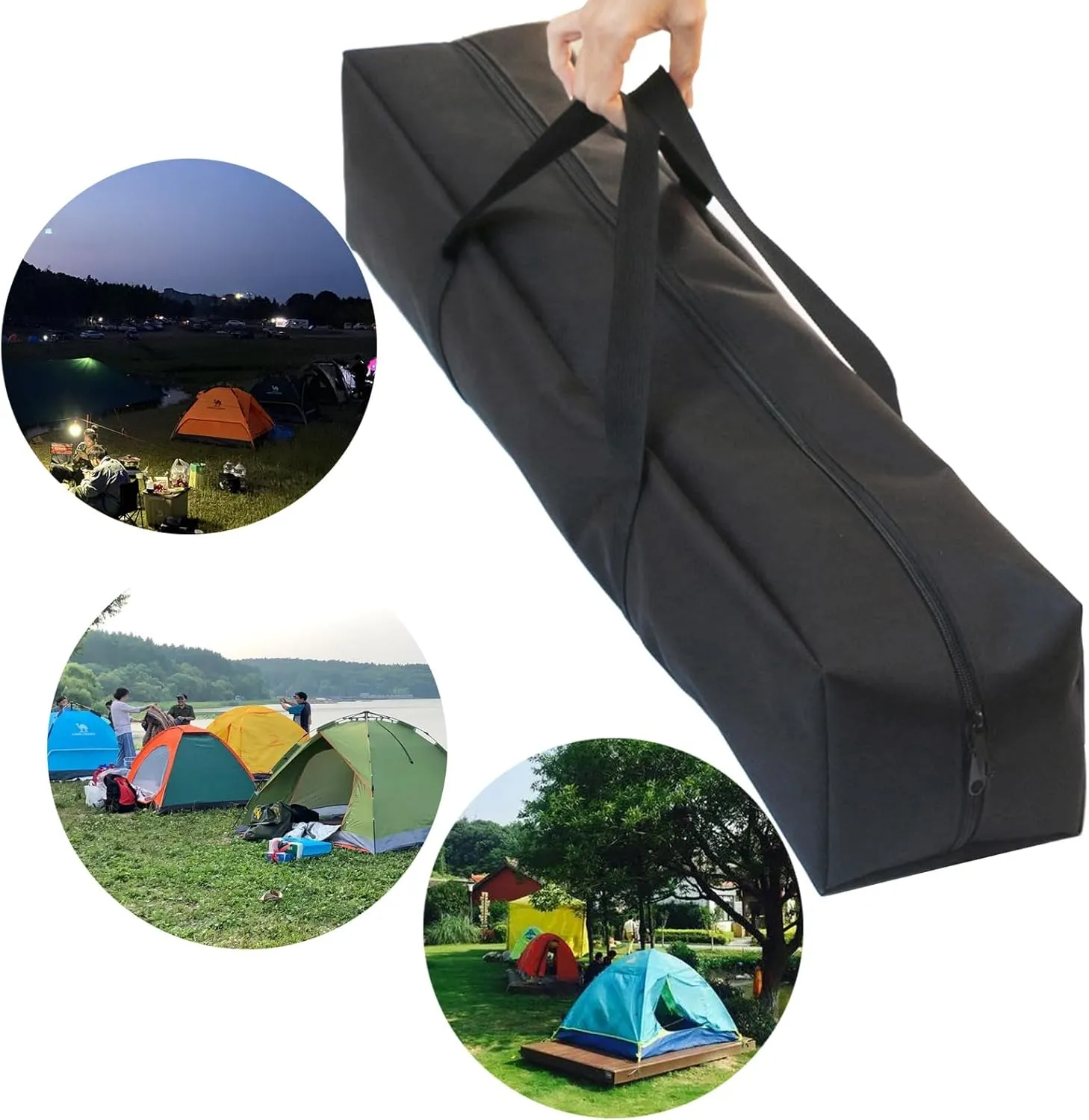 Tent Bag Storage Bag Waterproof Tent Bag Oxford Tent Poles Pack Bag Large Capacity Camping Poles Storage Bag Tent Storage Bag Replacement Camping Gear Storage Bag for Travel Camping Sports