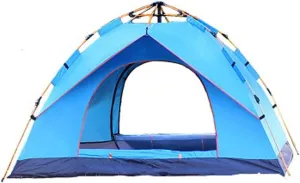Tent Camping Automatic Tents Family Outdoor Tourist Tent 4 Seasons Waterproof 1-4 People Travel Tent Sun Beach Protection (Color : Green 4 Person) (Blue 2 Person One Size)