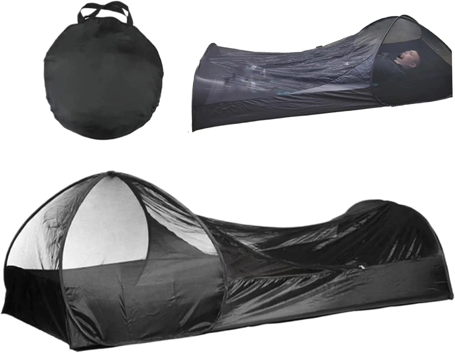 Tent, Foldable Single Person up Tent, Waterproof Moisture Proof Fine Mesh, Portable Bug Net for Camping Outdoor 82.7x41.3x27.6