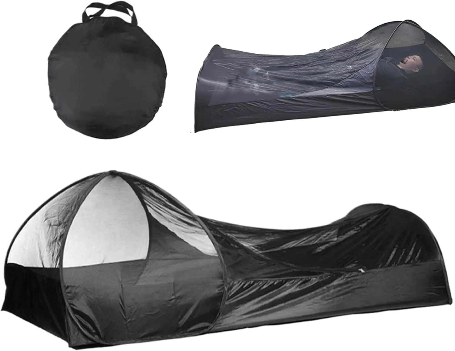 Tent for Camping Foldable Single Person up Tent Waterproof Moisture Proof Fine Mesh Portable Bug Net 82.7x41.3x27.6