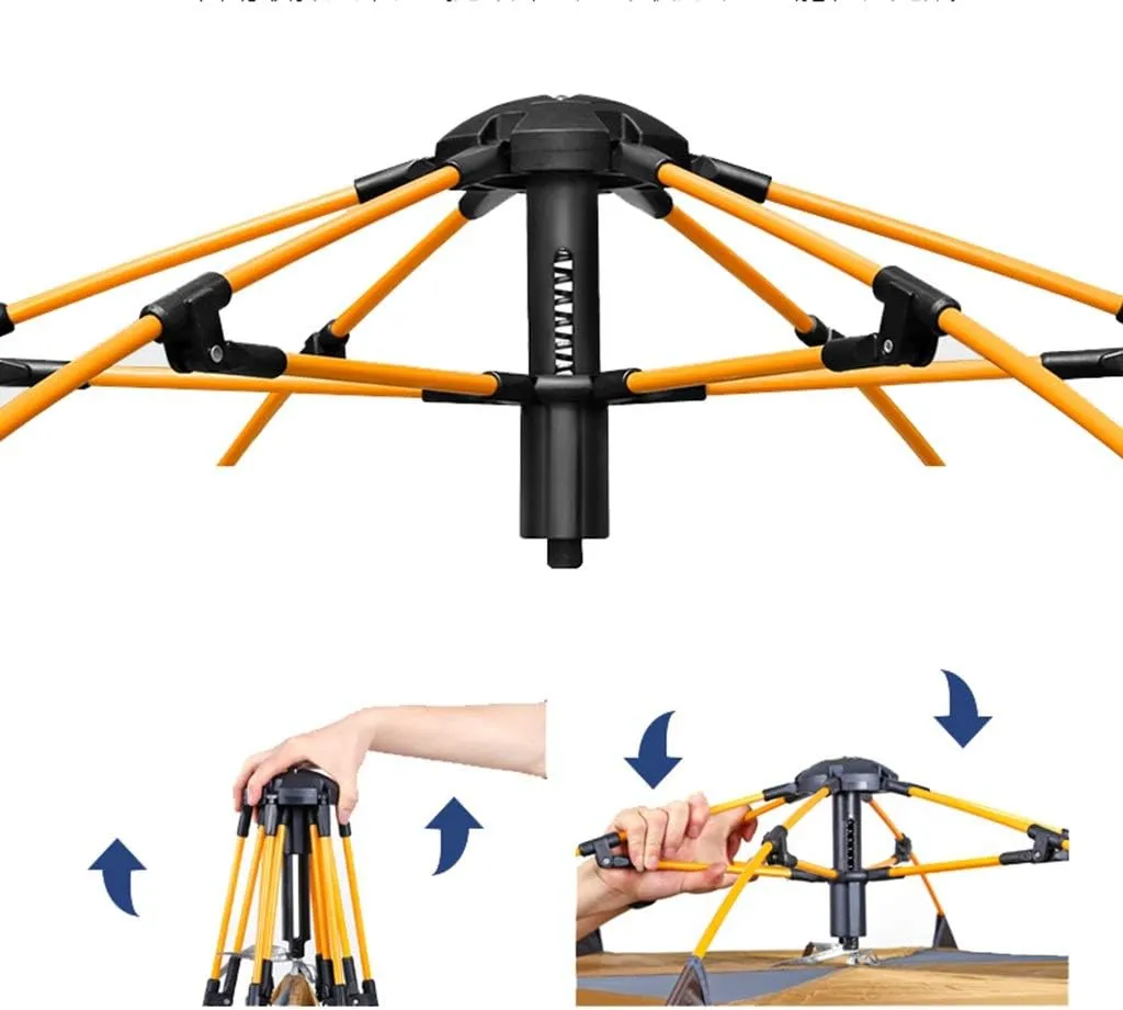 Tent Outdoor 3-4 People Automatic Anti-Storm rain 2 Double Thick Rainproof Camping Outdoor Camping Household Tent pop-up Large Cabin Beach Tent Quick Installation wate Hopeful