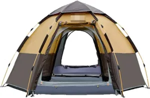 Tent Outdoor 3-4 People Automatic Anti-Storm rain 2 Double Thick Rainproof Camping Outdoor Camping Household Tent pop-up Large Cabin Beach Tent Quick Installation wate Hopeful