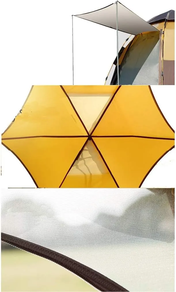 Tent Outdoor 3-4 People Automatic Anti-Storm rain 2 Double Thick Rainproof Camping Outdoor Camping Household Tent pop-up Large Cabin Beach Tent Quick Installation wate Hopeful