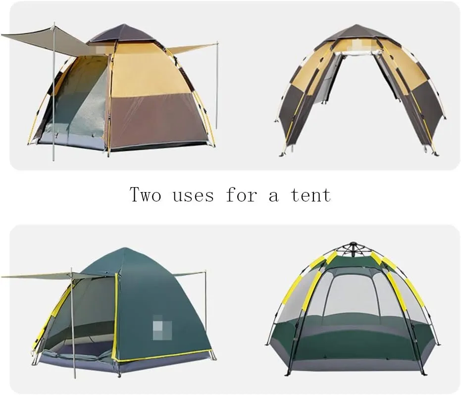 Tent Outdoor 3-4 People Automatic Anti-Storm rain 2 Double Thick Rainproof Camping Outdoor Camping Household Tent pop-up Large Cabin Beach Tent Quick Installation wate Hopeful