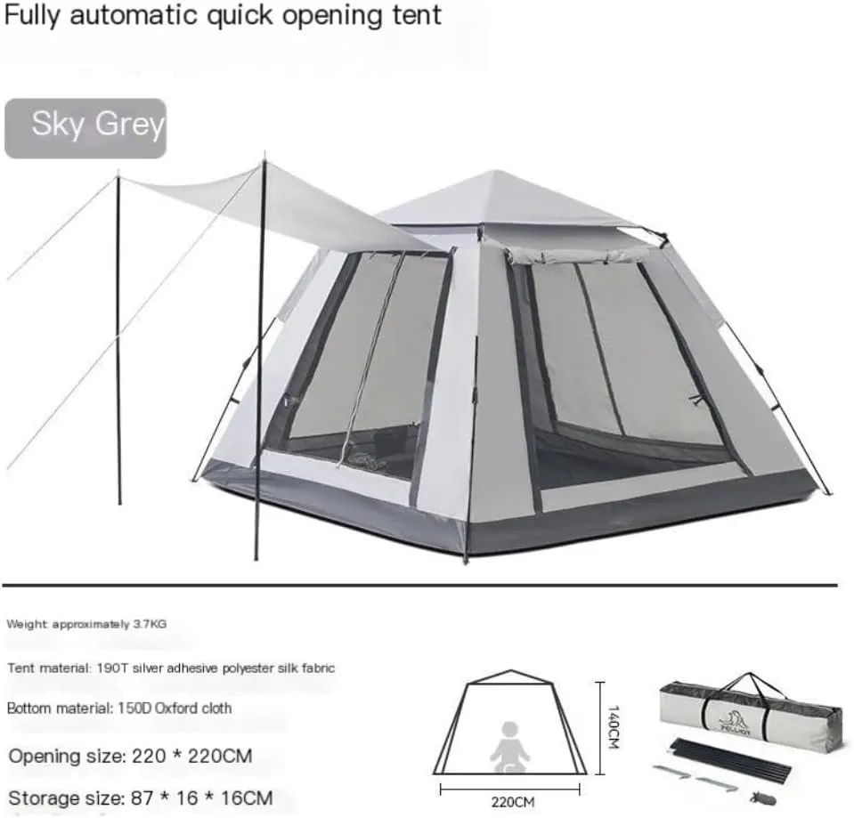 Tent Outdoor Camping Portable Tent Picnic Park Fully Automatic Double-Layer Tent Windproof and Rainproof Tent Outdoor Tent