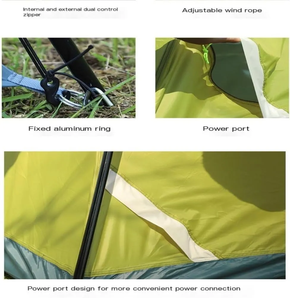 Tent Outdoor Four-Season Hand-Built Double-Layer Tent, Rainproof and Sunproof Camping Tent for Multiple People Outdoor Tent