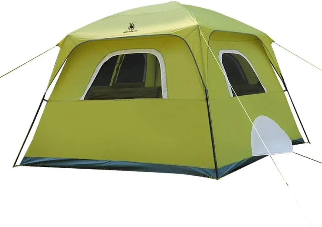 Tent Outdoor Four-Season Hand-Built Double-Layer Tent, Rainproof and Sunproof Camping Tent for Multiple People Outdoor Tent