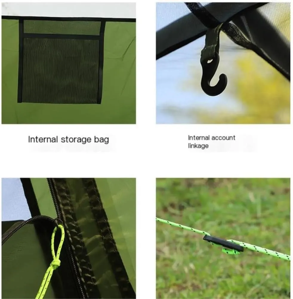 Tent Outdoor Four-Season Hand-Built Double-Layer Tent, Rainproof and Sunproof Camping Tent for Multiple People Outdoor Tent