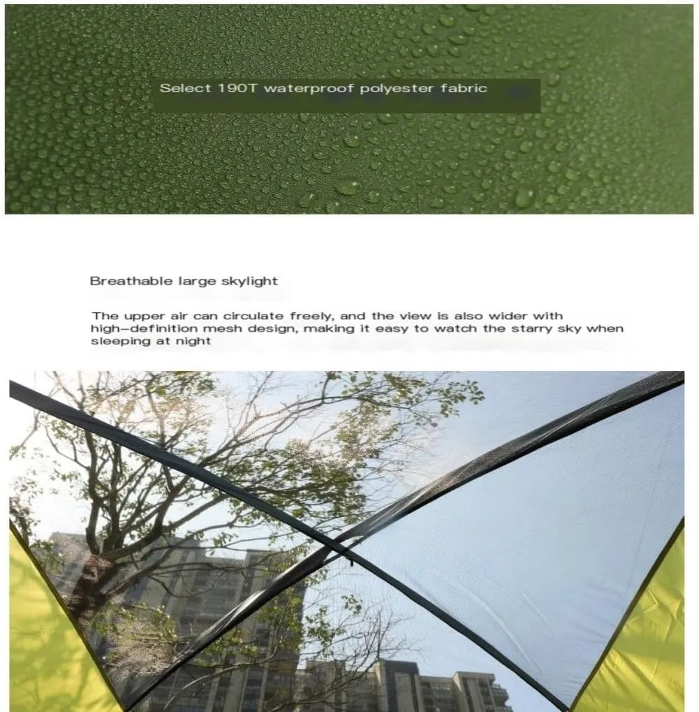 Tent Outdoor Four-Season Hand-Built Double-Layer Tent, Rainproof and Sunproof Camping Tent for Multiple People Outdoor Tent