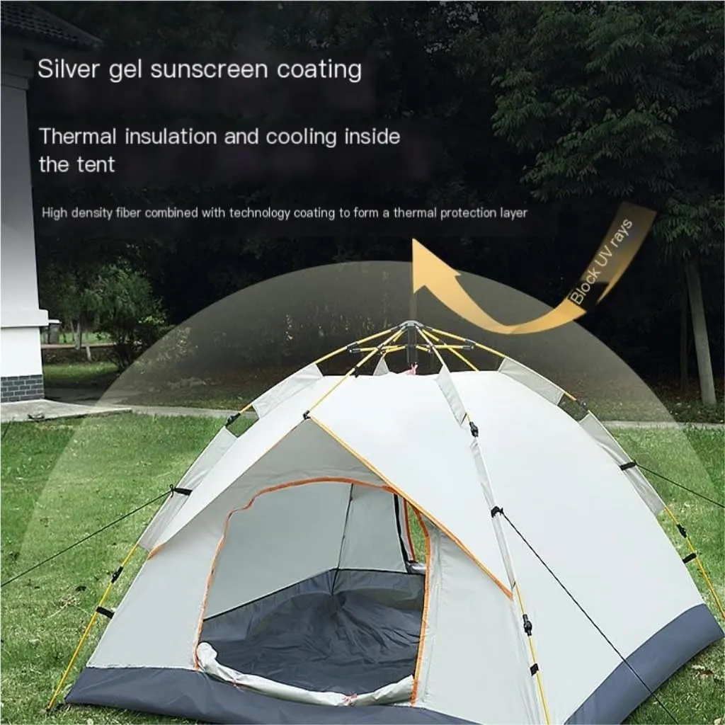 Tent Tent Outdoor Camping Automatic Tent Quick-Open Camping Fake Double-Layer Folding Camp Tent Camping Equipment Outdoor Tent