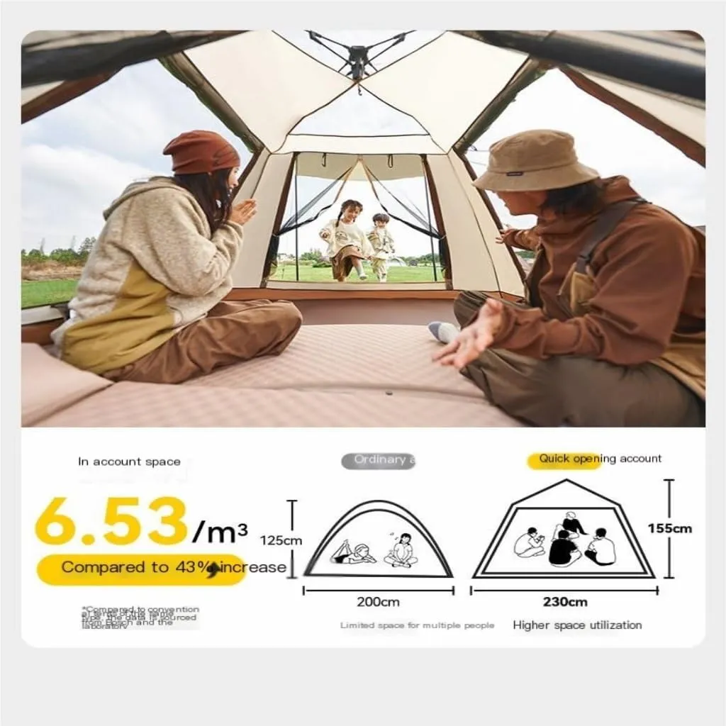 Tent Tent Outdoor Camping Windproof Tent Camping Fully Automatic Double Layer Tent Outdoor Portable Awning Outdoor Tent