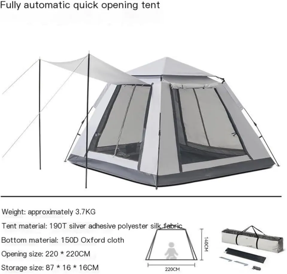 Tent Tent Outdoor Camping Windproof Tent Camping Fully Automatic Double Layer Tent Outdoor Portable Awning Outdoor Tent