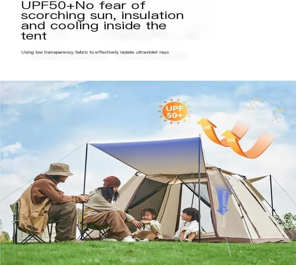 Tent Tent Outdoor Camping Windproof Tent Camping Fully Automatic Double Layer Tent Outdoor Portable Awning Outdoor Tent