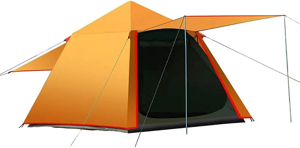 Tent,Camping Waterproof Hiking Sun Shelter,Outdoor Double Layer Easy Set Up 3-4 People Blue 86x61inch