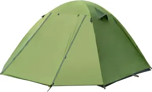 Tents 3-4 Person Family Tent, Lightweight Portable Alumimun Pole Waterproof Anti-Storm Double Layer 4 Season Camping Tent, Green