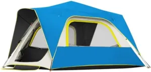 Tents for Camping Automatic Pop Up Camping Tent with Double Layer Waterproof for Family Hiking Outdoor Tent Beach Tent (Color : Blue, Size : 215 * 215 * 142CM)