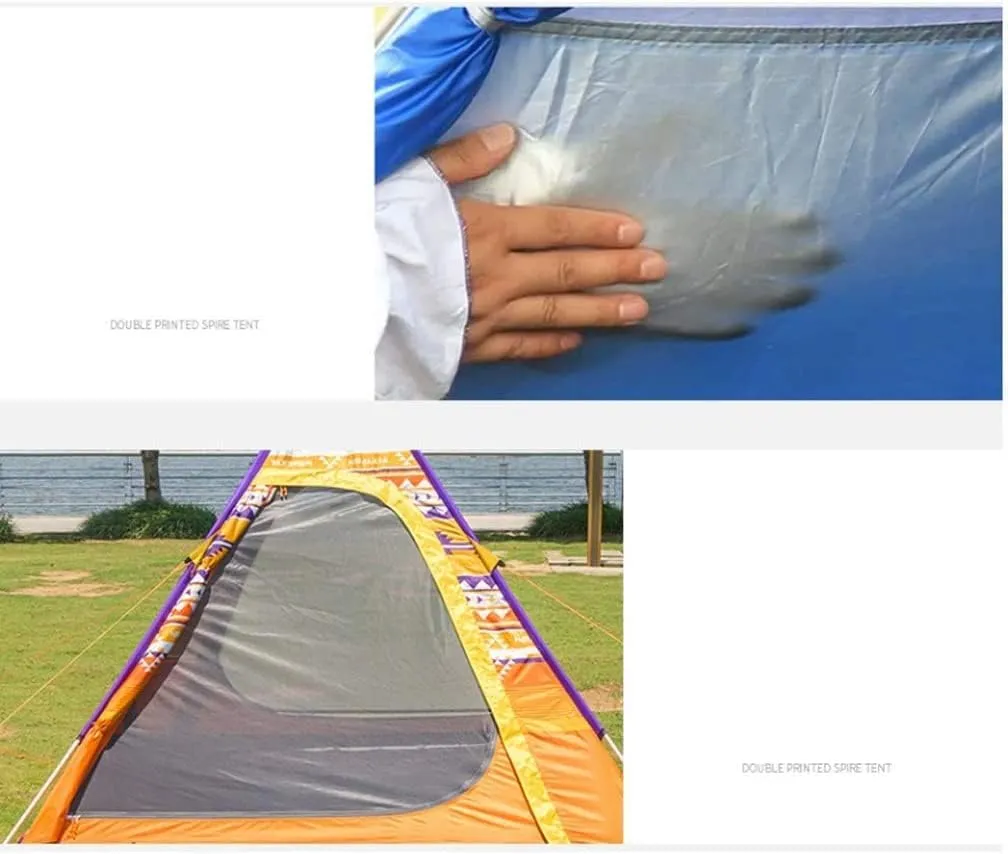 Tents for Camping Beach Tents Pyramid Shape Tent 3 Person Easy Set Up Waterproof Sunscreen Coating Aluminum Rod Instant Outdoor Tent Family Tents for Camping Hiking Traveling