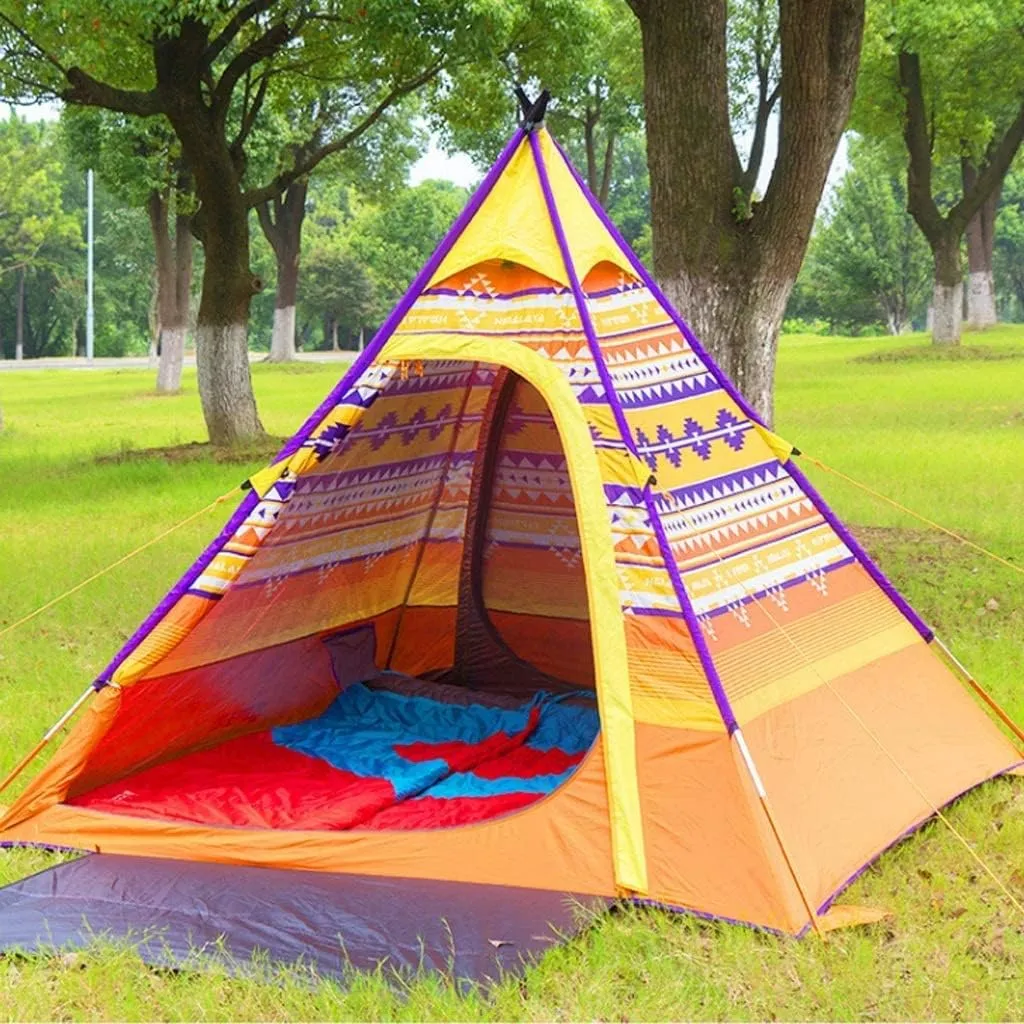 Tents for Camping Beach Tents Pyramid Shape Tent 3 Person Easy Set Up Waterproof Sunscreen Coating Aluminum Rod Instant Outdoor Tent Family Tents for Camping Hiking Traveling