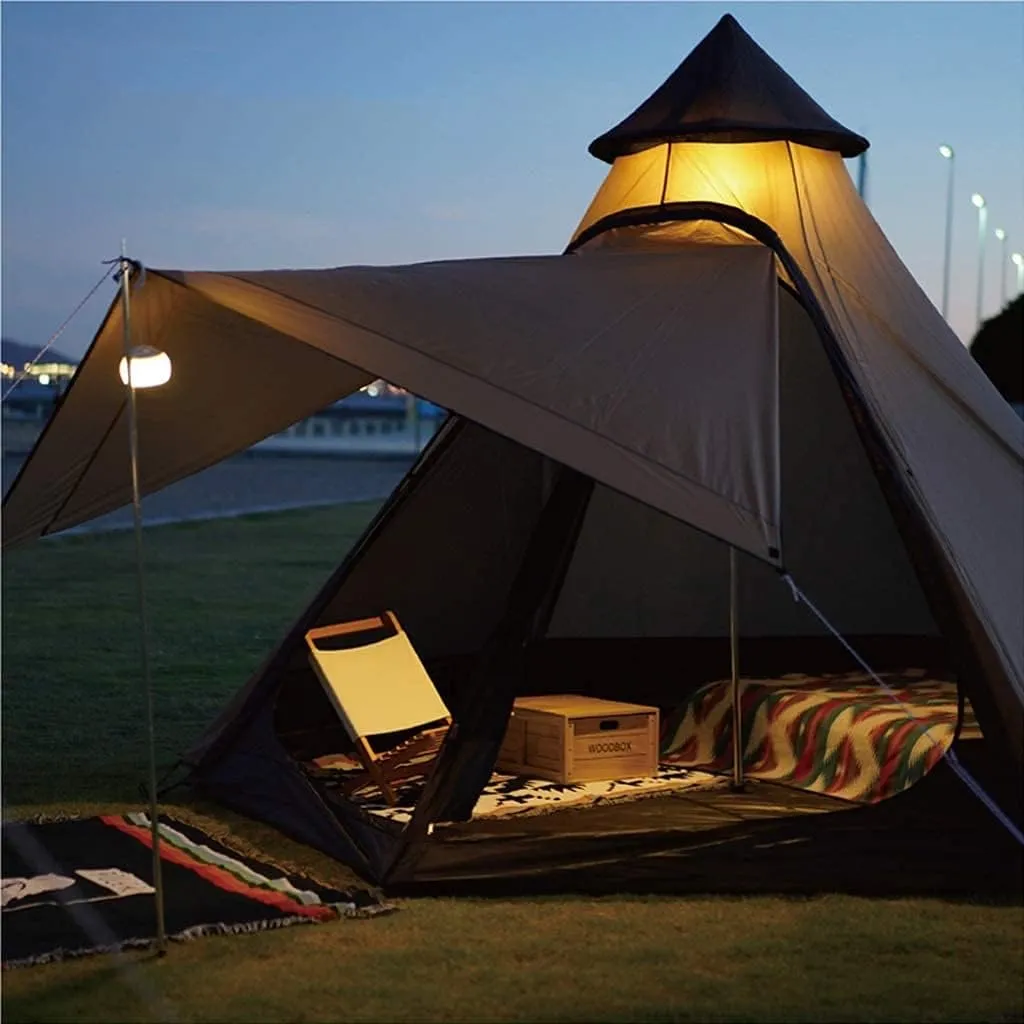 Tents for Camping Beach Tents Pyramid Shape Tent 4 Person Easy Set Up Waterproof Double Layer Aluminum Rod Instant Tent Outdoor Tent Family Tents for Camping Hiking Traveling