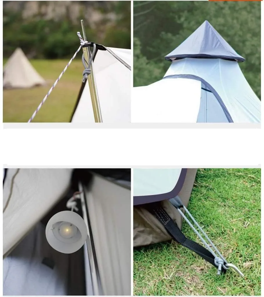 Tents for Camping Beach Tents Pyramid Shape Tent 4 Person Easy Set Up Waterproof Double Layer Aluminum Rod Instant Tent Outdoor Tent Family Tents for Camping Hiking Traveling