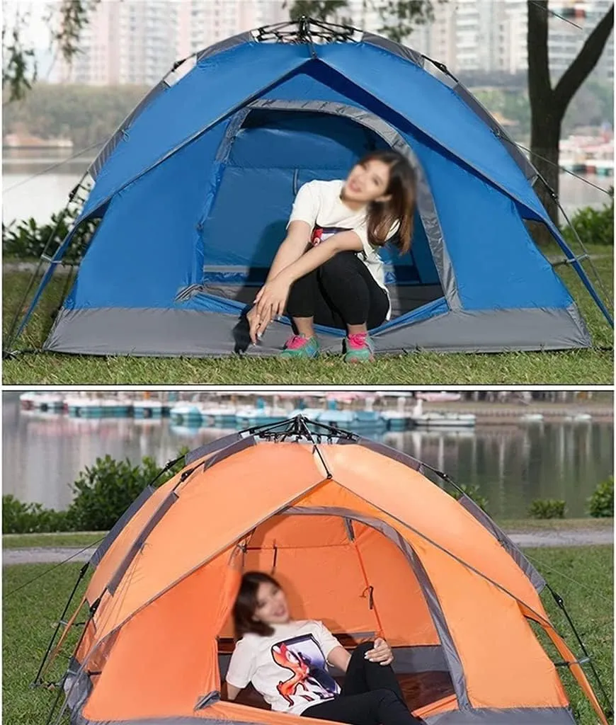 Tents for Camping Beach Tents Waterproof Foldable Camping Tent Double Layer Tent Fishing Mountaineering 3-4 Person Family Tent Outdoor Tent Family Tents for Camping Hiking Traveling