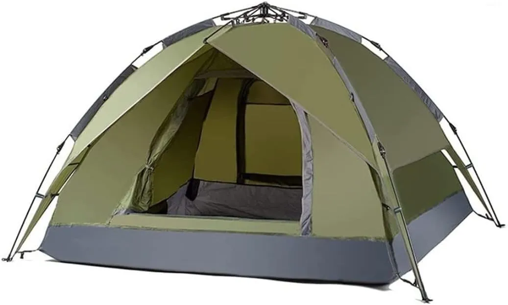 Tents for Camping Beach Tents Waterproof Foldable Camping Tent Double Layer Tent Fishing Mountaineering 3-4 Person Family Tent Outdoor Tent Family Tents for Camping Hiking Traveling
