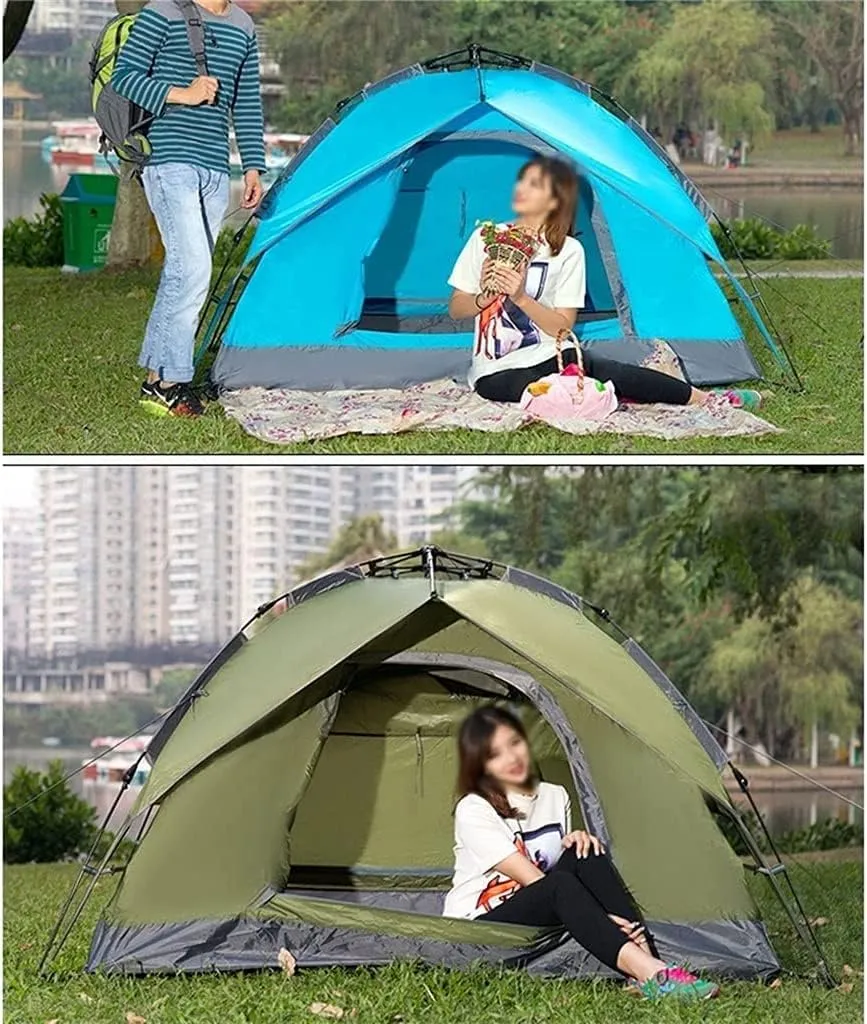 Tents for Camping Beach Tents Waterproof Foldable Camping Tent Double Layer Tent Fishing Mountaineering 3-4 Person Family Tent Outdoor Tent Family Tents for Camping Hiking Traveling