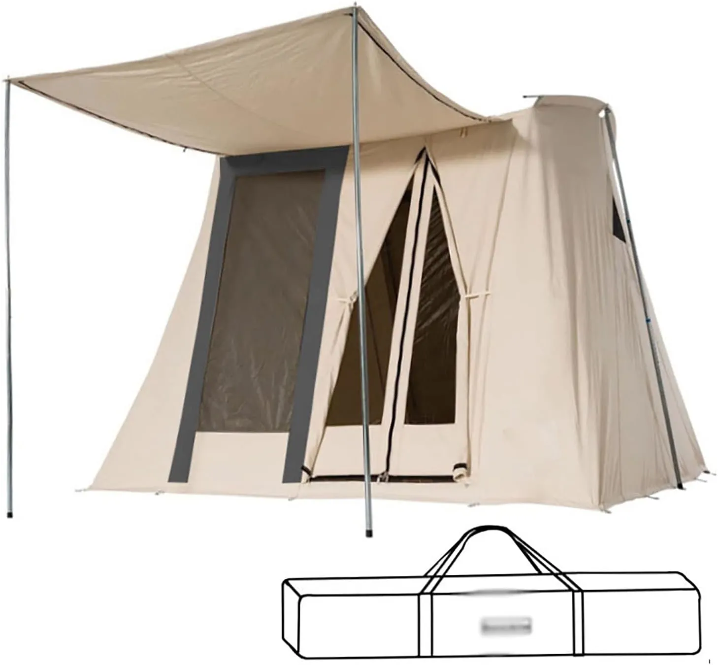 Tents for Camping with Porch, Large Tent 4~8 Person, Family Cabin Tents, Waterproof,Double Layer,Big Tent for Outdoor, Picnic, Camping, Family, Friends Gathering