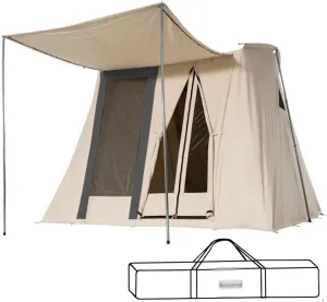 Tents for Camping with Porch, Large Tent 4~8 Person, Family Cabin Tents, Waterproof,Double Layer,Big Tent for Outdoor, Picnic, Camping, Family, Friends Gathering