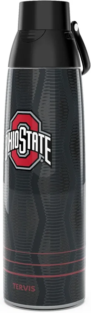 Tervis Venture Water Bottle Ohio State Buckeyes - Full Speed Triple Walled Insulated Tumbler Travel Cup Keeps Drinks Cold & Hot, 36oz, Stainless Steel