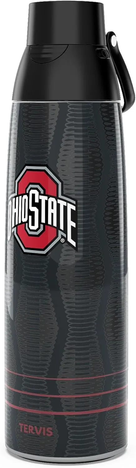 Tervis Venture Water Bottle Ohio State Buckeyes - Full Speed Triple Walled Insulated Tumbler Travel Cup Keeps Drinks Cold & Hot, 36oz, Stainless Steel