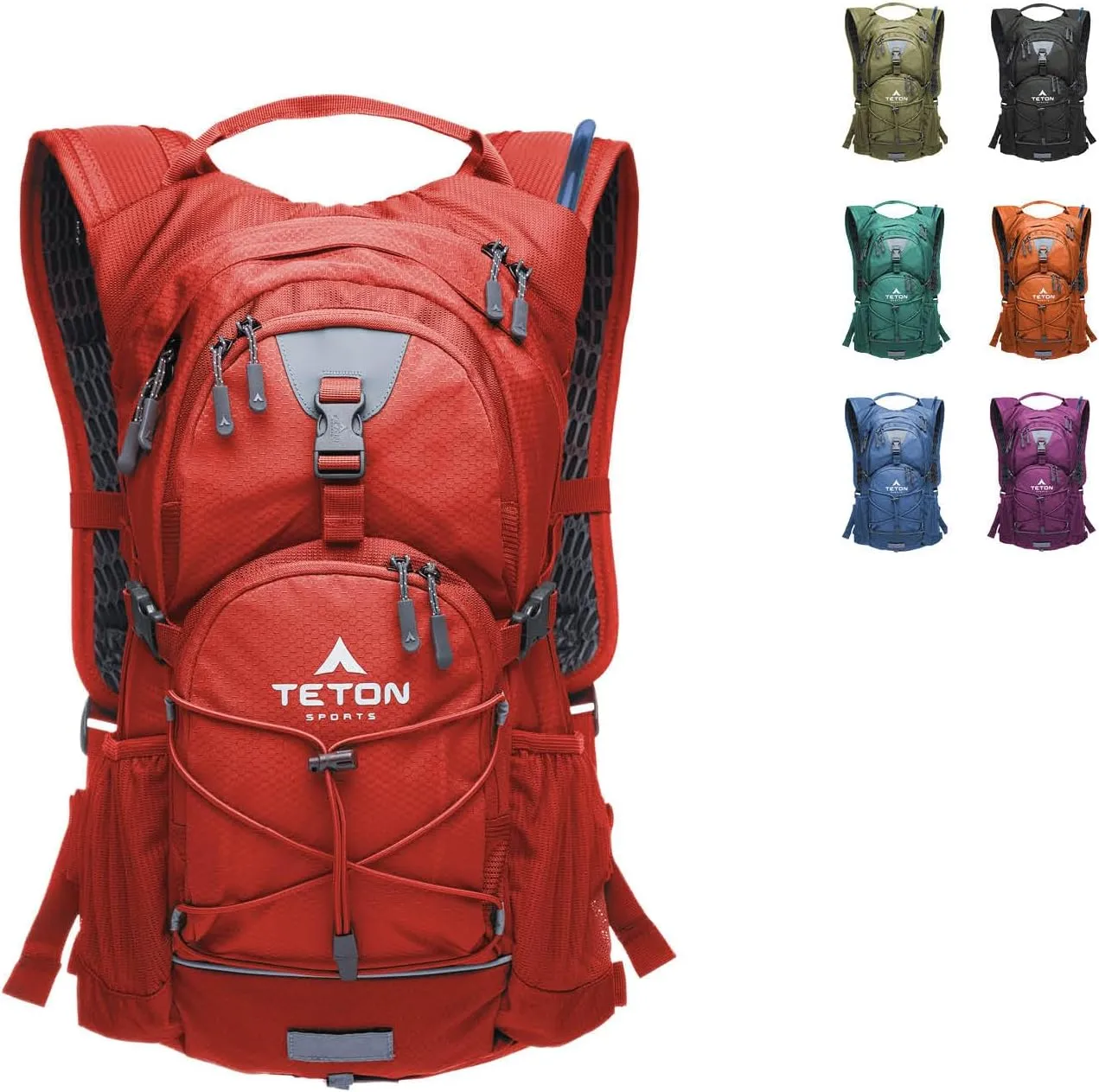 Teton Oasis Hydration Backpack – Lightweight Water Pack with Bladder for Hiking, Running, Cycling, Biking – 18L/22L Sizes – Sewn-in Rain Cover – Fits Men and Women