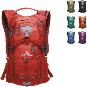 Teton Oasis Hydration Backpack – Lightweight Water Pack with Bladder for Hiking, Running, Cycling, Biking – 18L/22L Sizes – Sewn-in Rain Cover – Fits Men and Women
