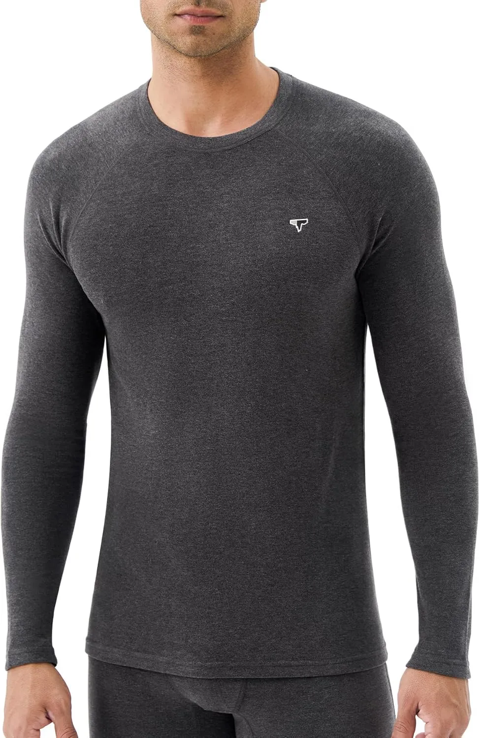 Thermal Underwear Men Fleece Lined - Midweight Long Sleeve Shirt, Base Layer Top for Cold Weather
