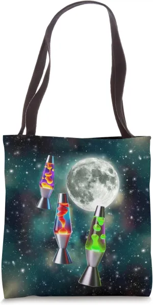 Three Lava Lamp Moon | 3 Ugly Retro Lamps 70s Hippy Joke Tote Bag